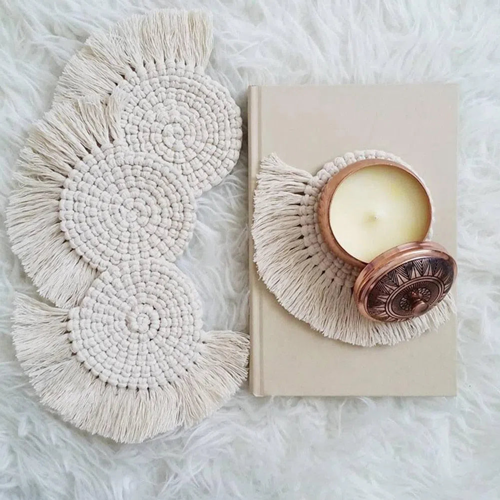 Bohemian Handmade Macrame Coaster