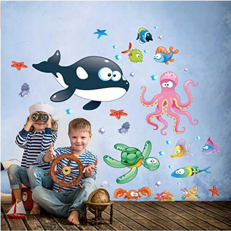 Cartoon Ocean Fish Wall Stickers