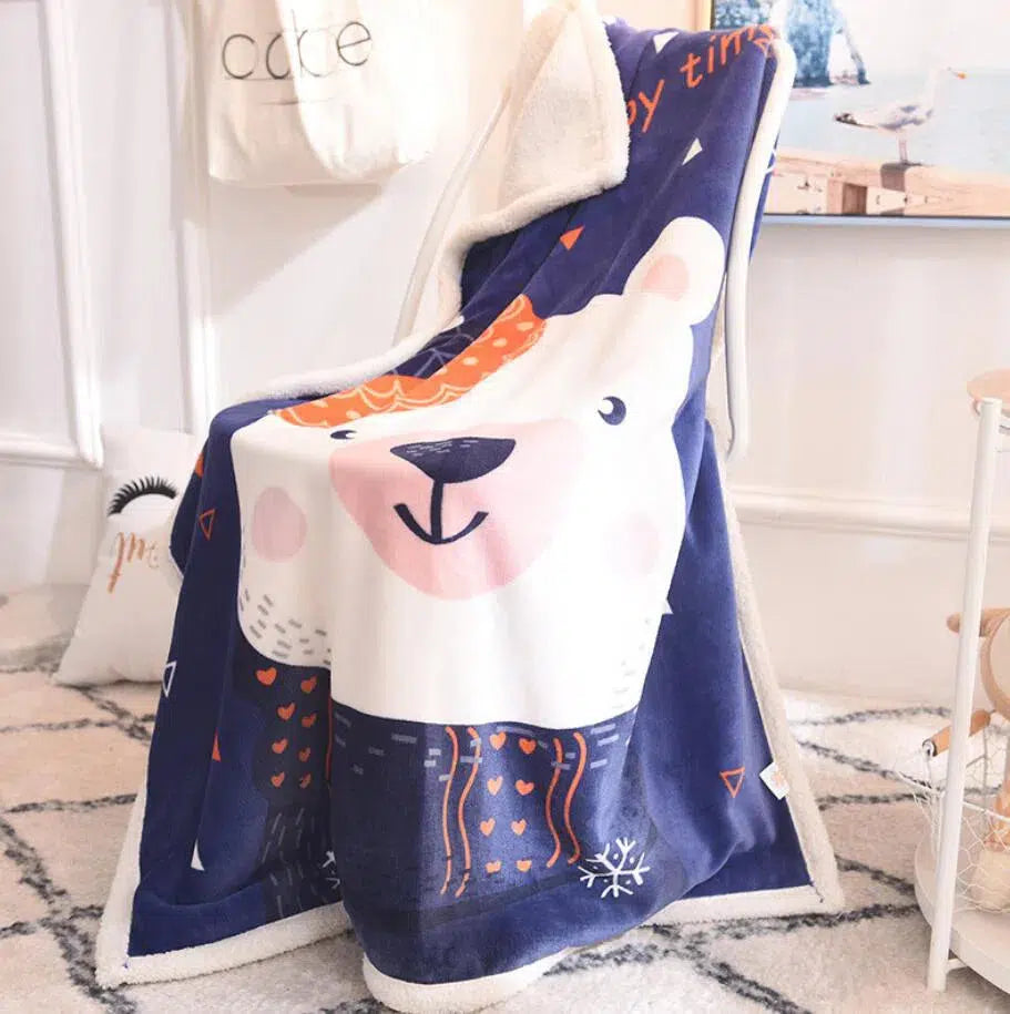 Cartoon Lambskin Children's Blanket