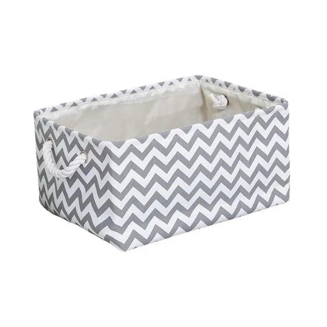 Cube Canvas Fabric Storage Basket