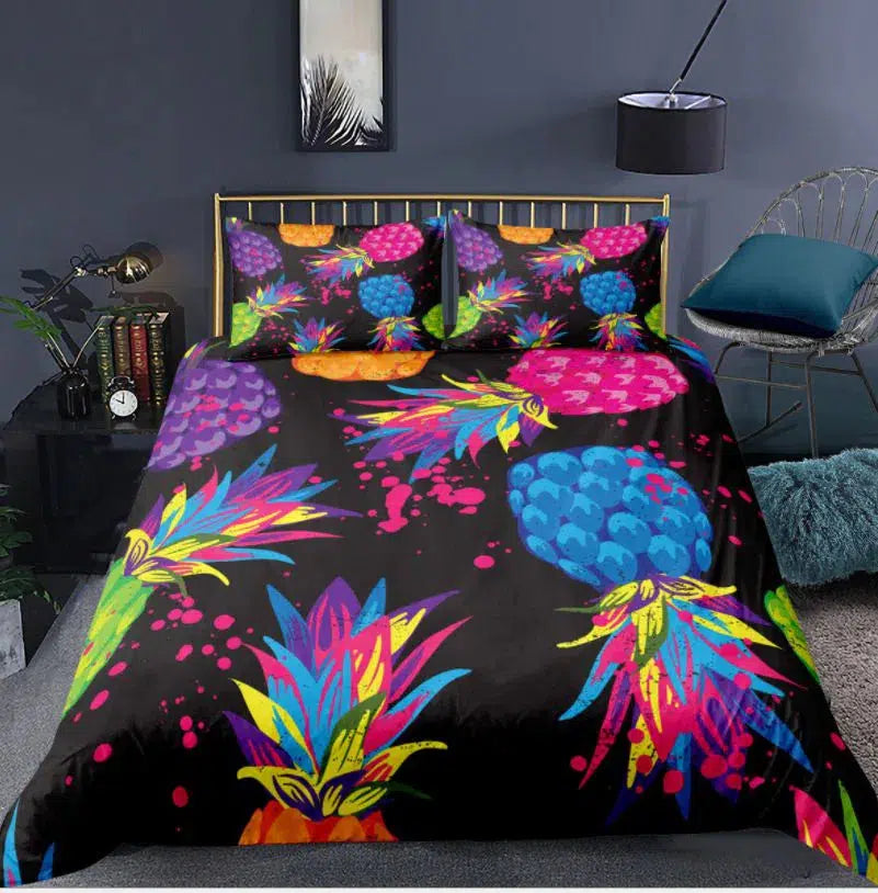 Pineapple Bed Cover Set-Olive Miles Home