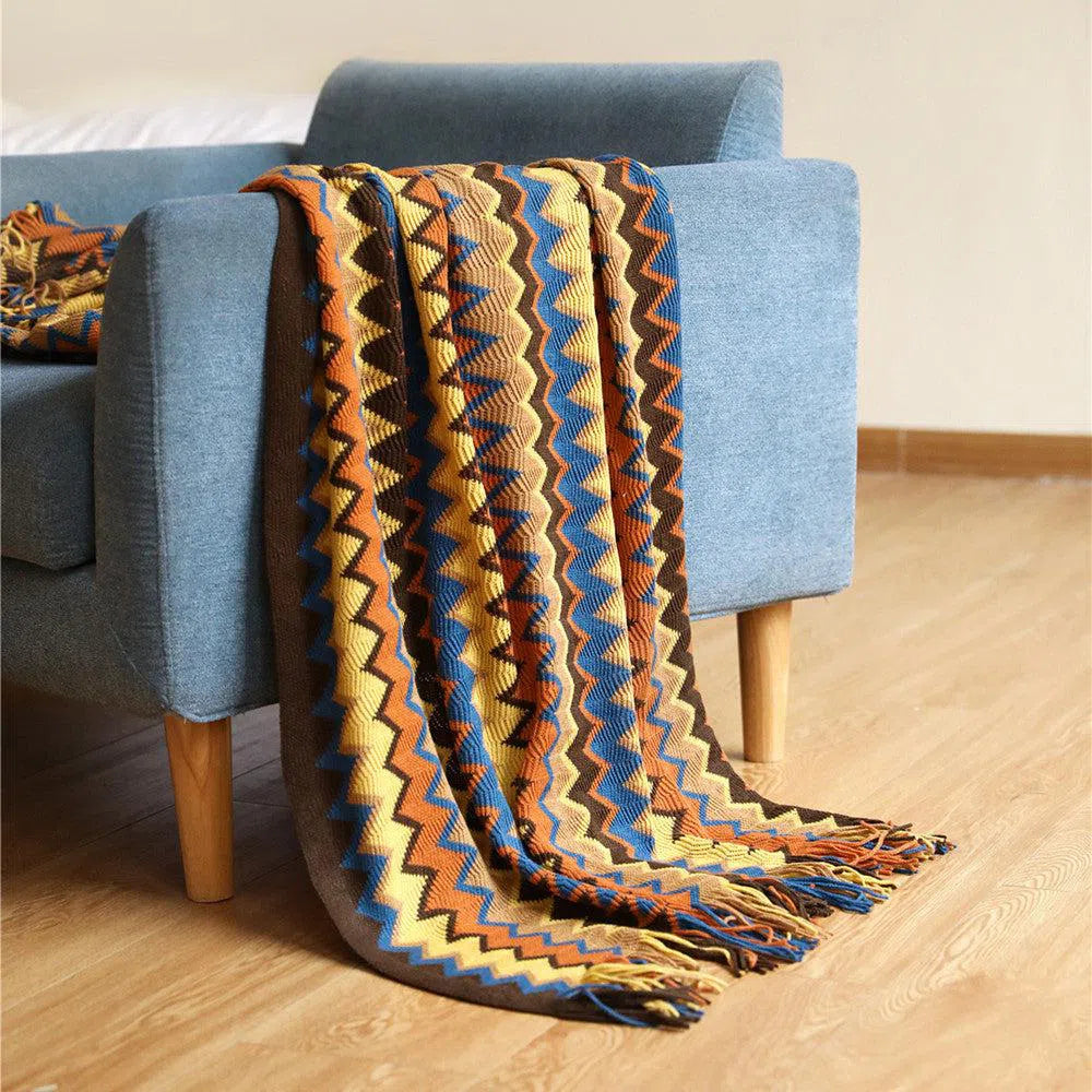 Bohemian Knitted Blanket