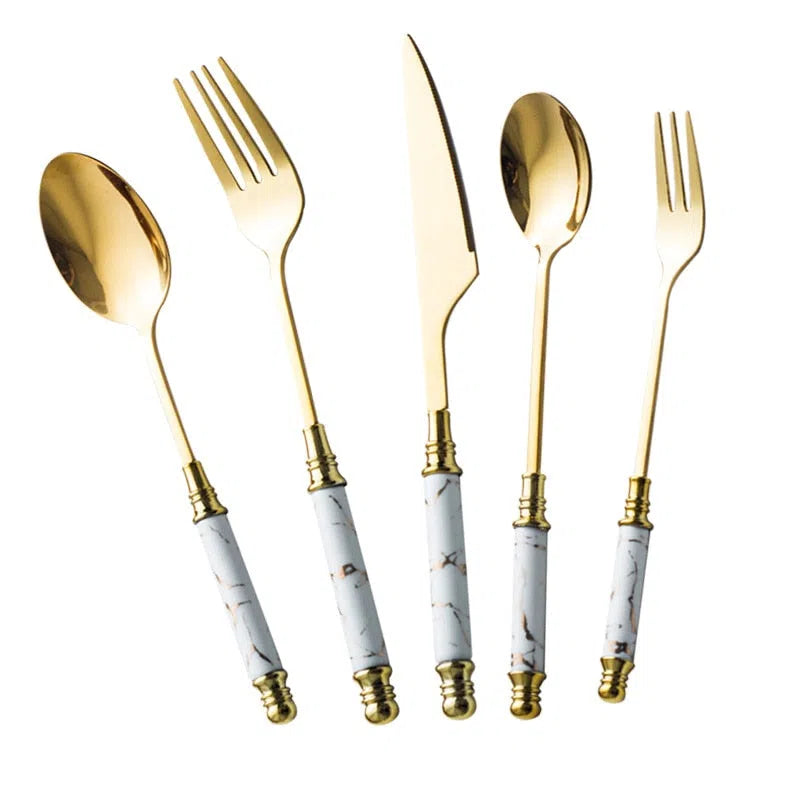 Vintage Ceramic Cutlery Set