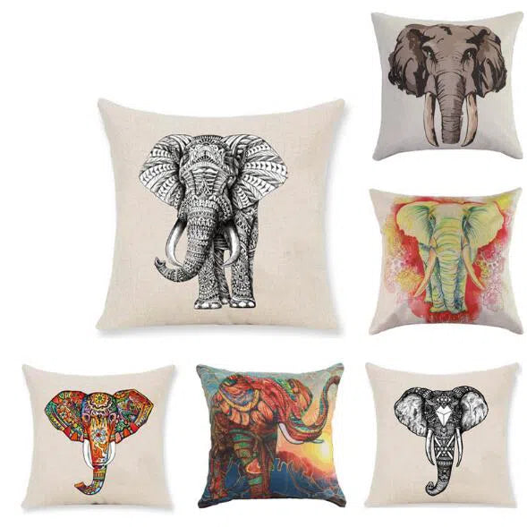 3D Elephant Pillow Case