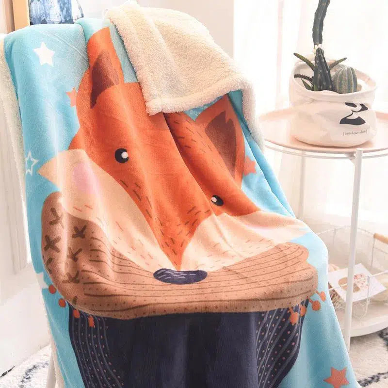 Cartoon Lambskin Children's Blanket