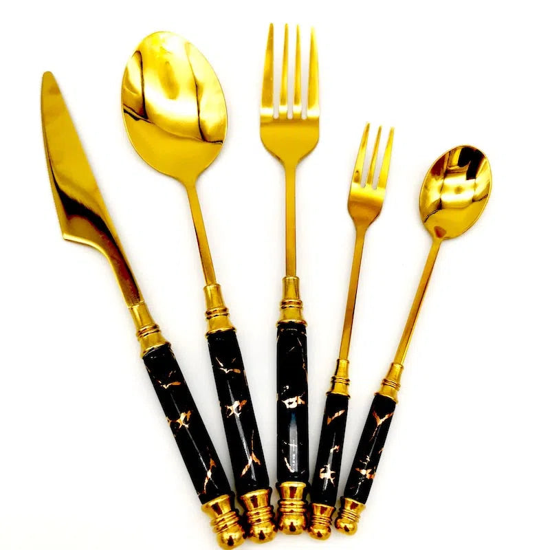 Vintage Ceramic Cutlery Set