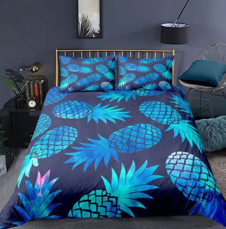 Pineapple Bed Cover Set-Olive Miles Home