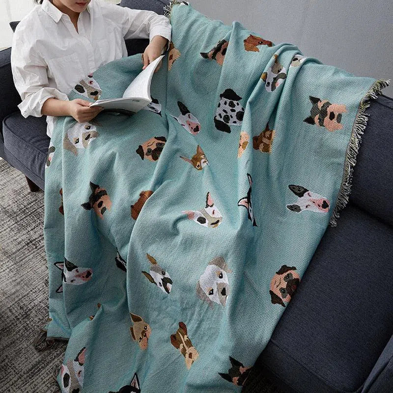 Cute Dog Throw Blanket