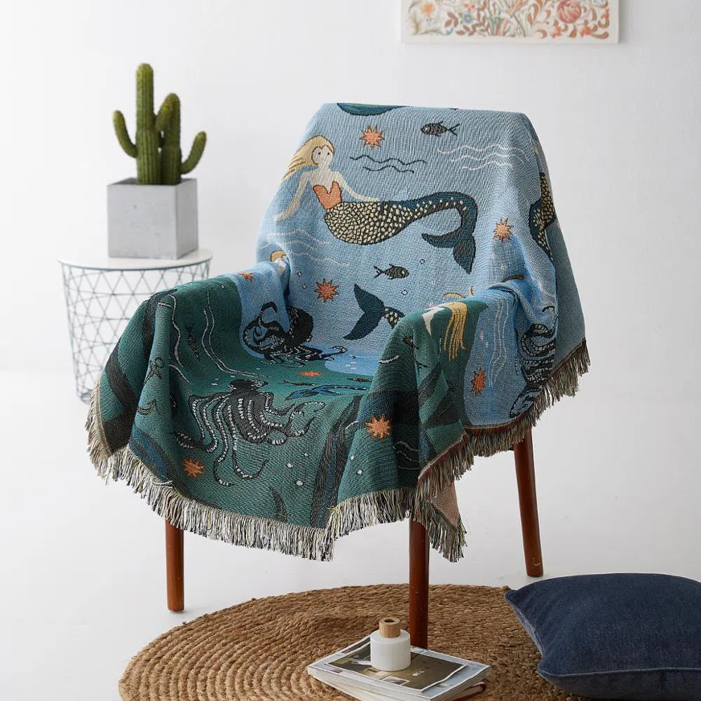 Oceana Knitted Throw Blanket