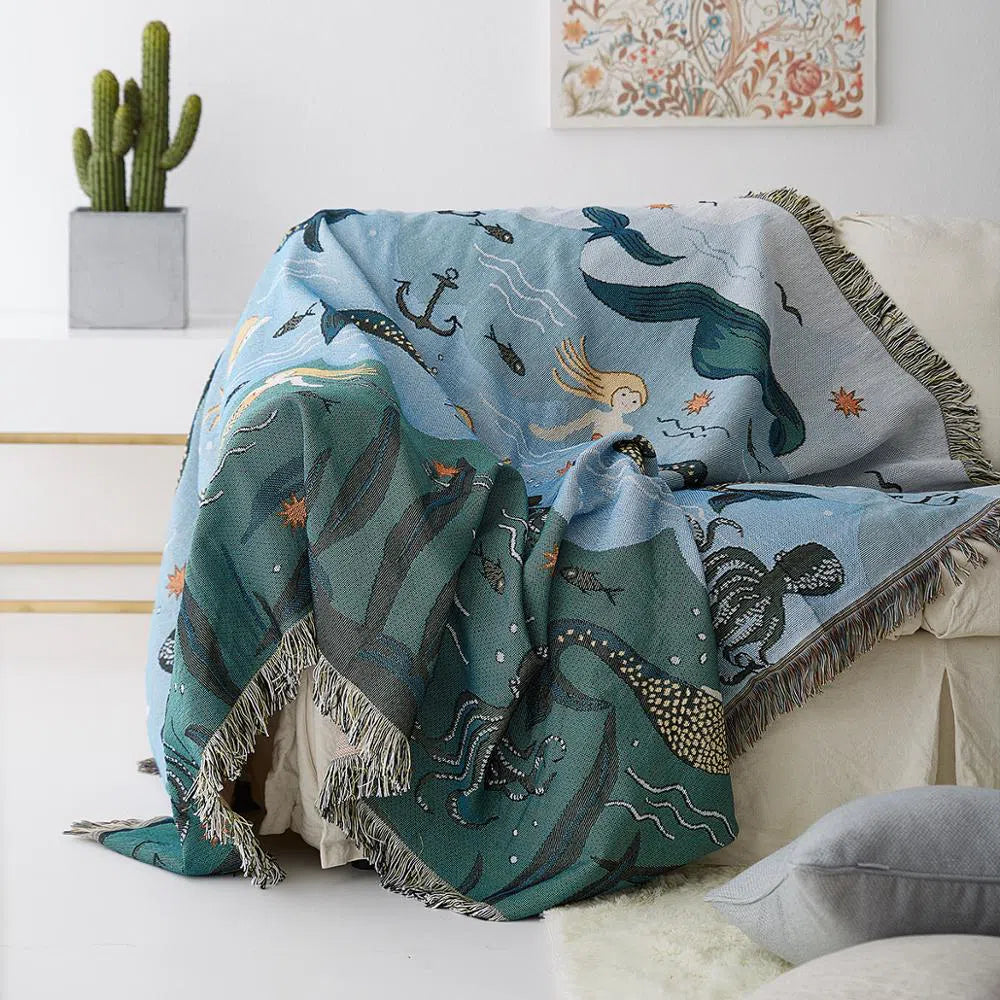 Oceana Knitted Throw Blanket