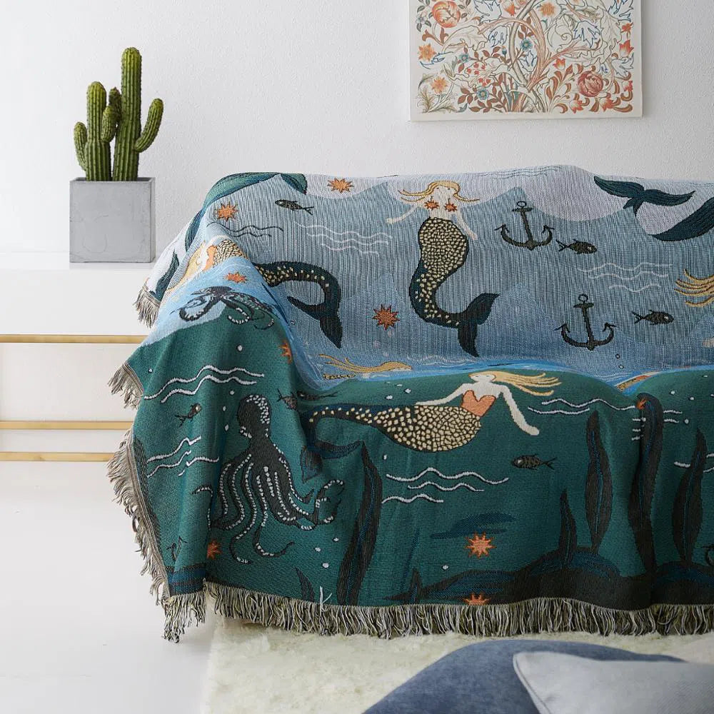 Oceana Knitted Throw Blanket