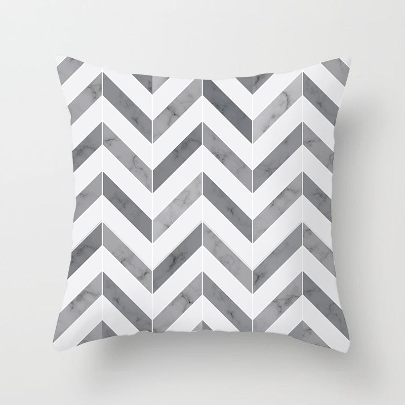 Black & White Geometric Pattern Pillow Case