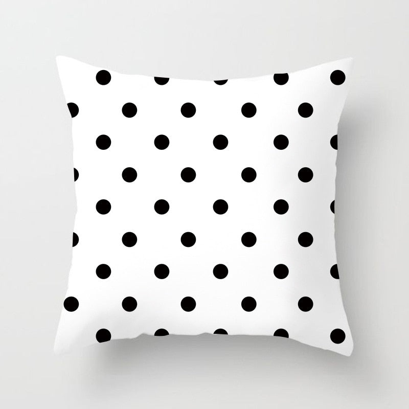 Black & White Geometric Pattern Pillow Case