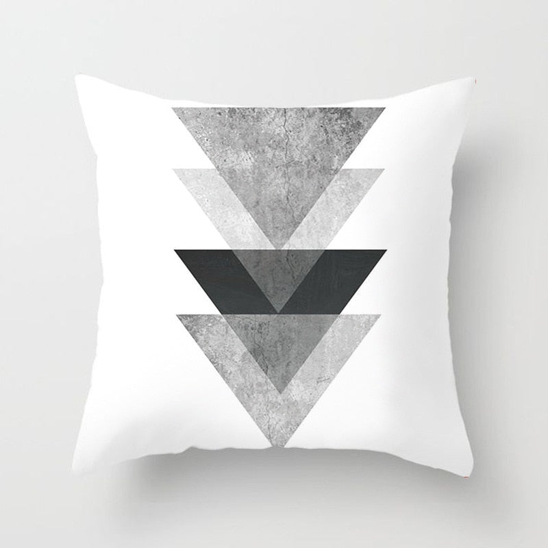 Black & White Geometric Pattern Pillow Case