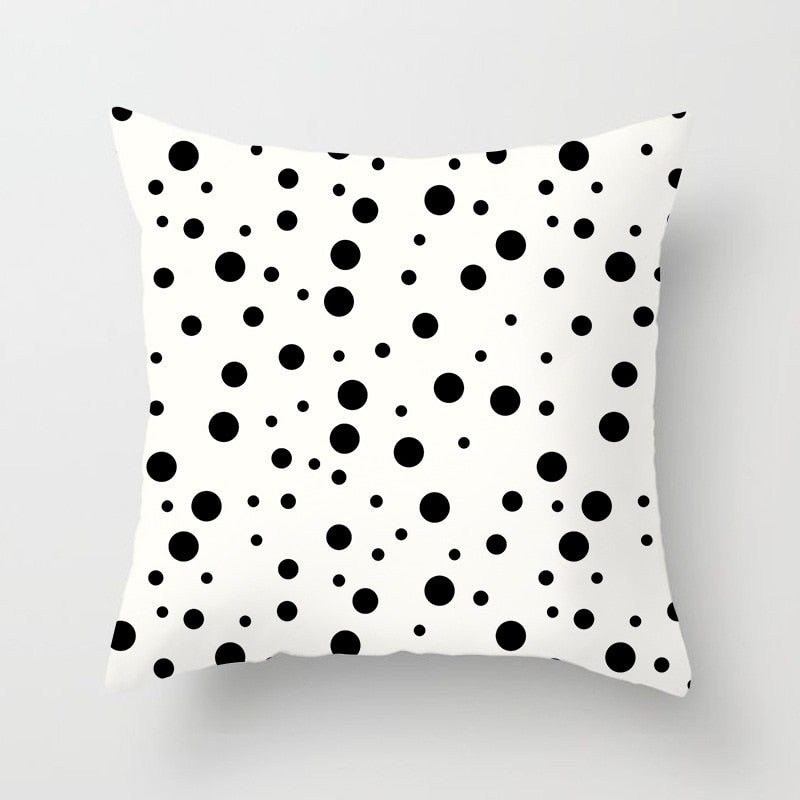 Black & White Geometric Pattern Pillow Case